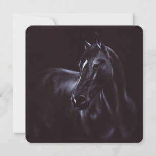 Hand-painted Equine art Invitation