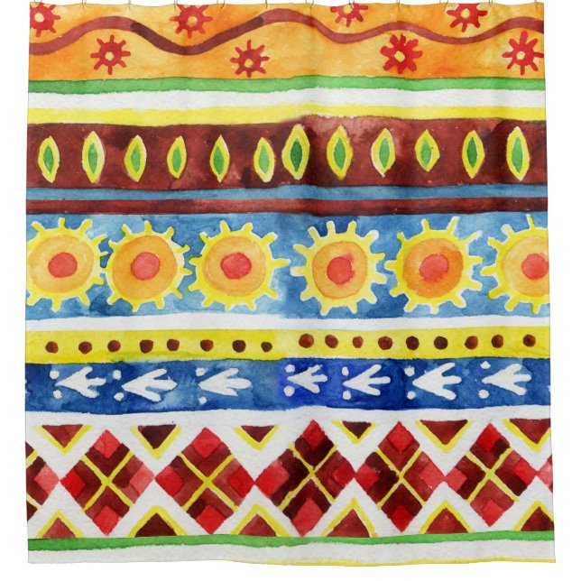 Hand Painted Ethnic Watercolor Pattern (Front)