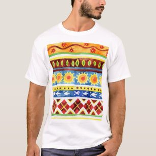 Hand Painted Ethnic Watercolor Pattern T-Shirt
