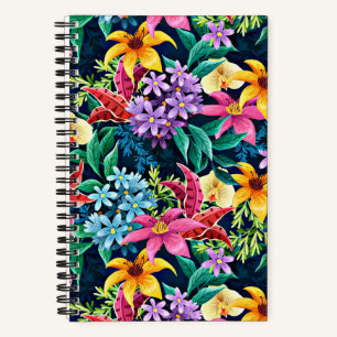 Hand Painted Exotic Floral Pattern-23001 Notebook