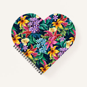 Hand Painted Exotic Floral Pattern-23001 Notebook