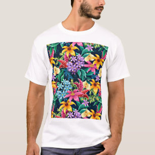 Hand Painted Exotic Floral Pattern-23001 T-Shirt
