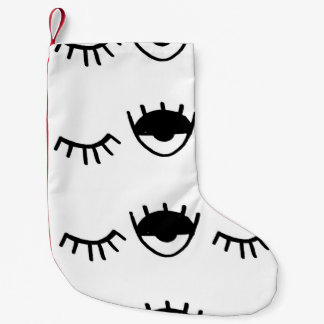 Hand Painted Eyes Ink Pattern Small Christmas Stocking