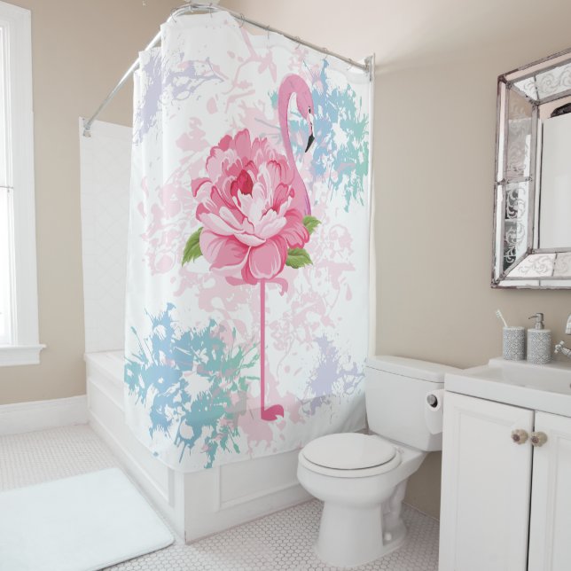 Hand painted flamingo design (In Situ)
