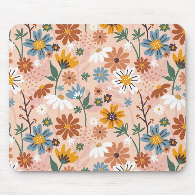 Hand Painted Floral Pattern-23136 Mouse Pad (Front)