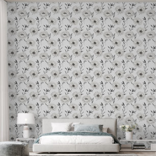Hand-Painted Floral Peel And Stick Wallpaper