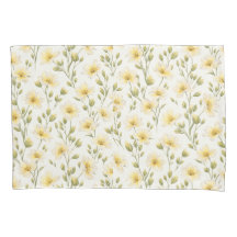 Hand-Painted Floral Pillowcase