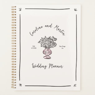 Hand-Painted Floral Vase Wedding Planner