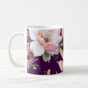 Hand-painted flowersflower,floral,watercolor,art,v coffee mug