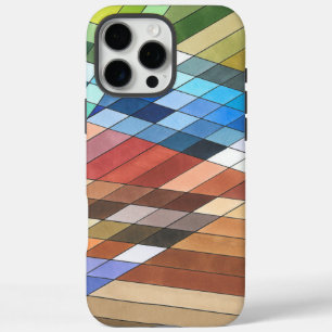 Hand Painted Geometric Abstract Pattern iPhone 16 Pro Max Case