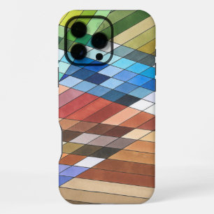 Hand Painted Geometric Abstract Pattern iPhone 16 Pro Max Case