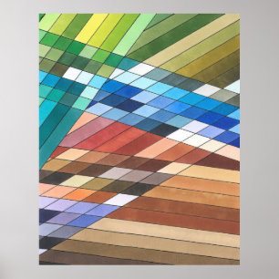Hand Painted Geometric Abstract Pattern Poster