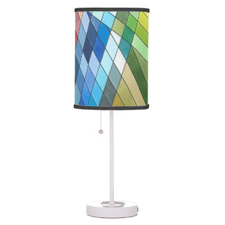 Hand Painted Geometric Abstract Pattern Table Lamp