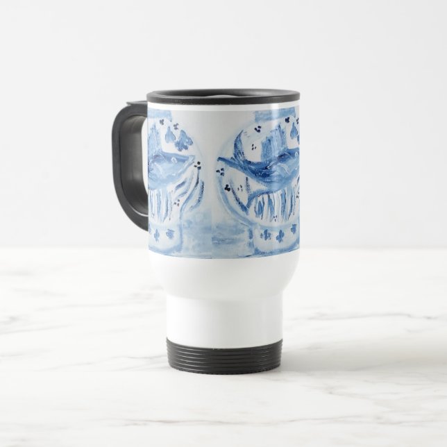 Hand Painted Ginger Jar Mug Travel Mug (Front Left)