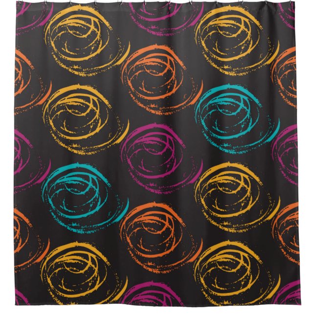 Hand painted grange texture. Ink geometric element (Front)