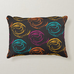 Hand painted grange texture. Ink geometric element Accent Pillow