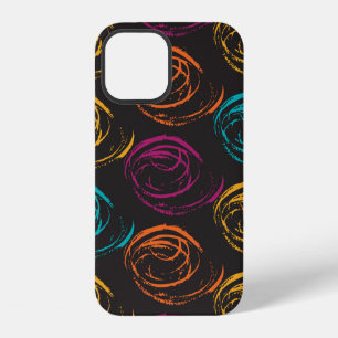 Hand painted grange texture. Ink geometric element iPhone 12 Case
