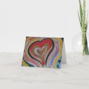 Hand Painted Heart Note Card - Colour My Heart
