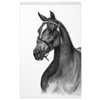Hand Painted Horses  Calendar