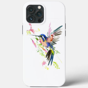 "Hand-Painted Hummingbird Design – Unique & Artist iPhone 13 Pro Max Case
