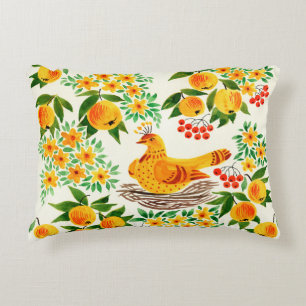 hand painted illustration: Turtledove Accent Pillow