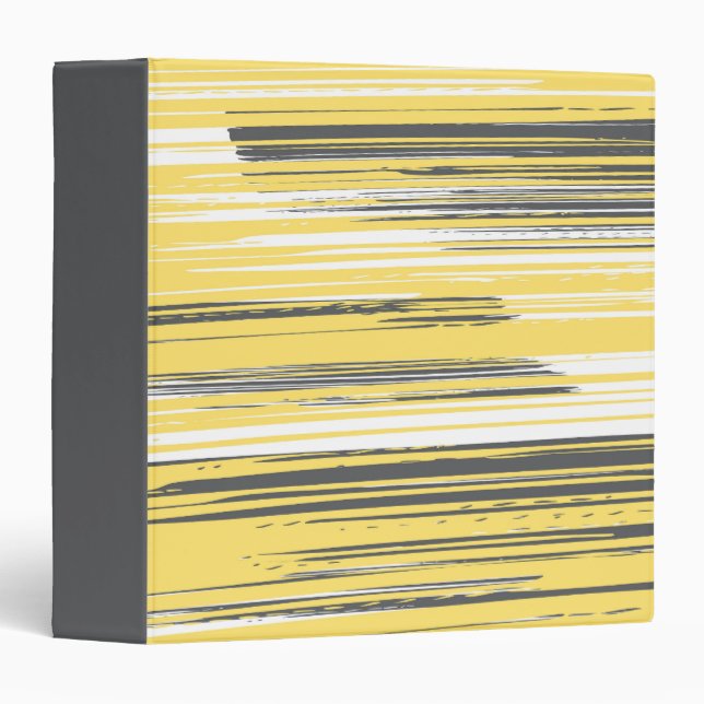 Hand painted lines - yellow binder (Front/Spine)