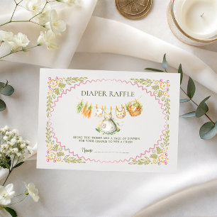 Hand Painted Locally Grown Diaper Raffle Ticket Enclosure Card