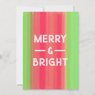 Hand Painted Merry and Bright Holiday Card