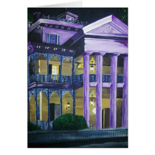 Hand Painted Original Haunted Blank Card