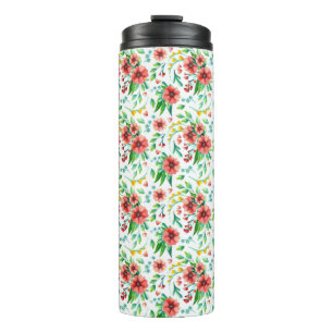 Hand Painted Pink Flowers Floral Pattern-23498 Thermal Tumbler