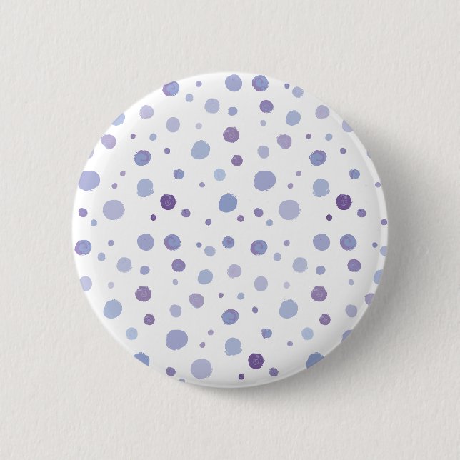 hand painted polka dots 2 inch round button (Front)