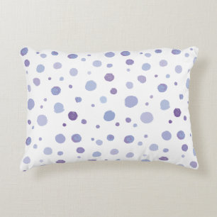 hand painted polka dots accent pillow