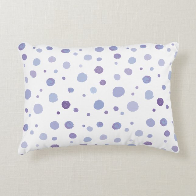 hand painted polka dots accent pillow (Front)