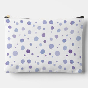 hand painted polka dots accessory pouch