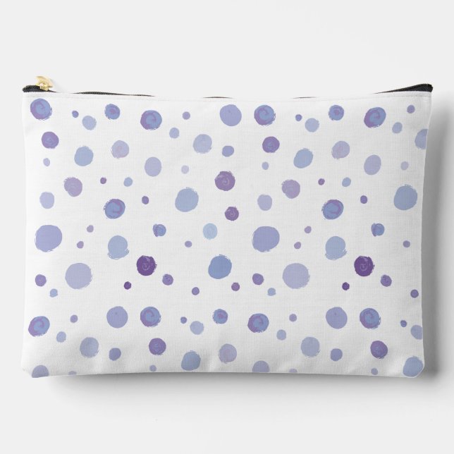 hand painted polka dots accessory pouch (Front)