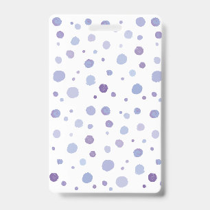 hand painted polka dots badge