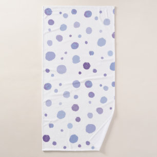 hand painted polka dots bath towel