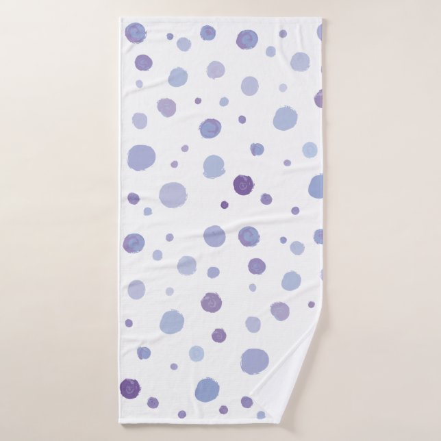 hand painted polka dots bath towel (Bath Towel)
