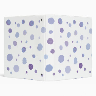hand painted polka dots binder