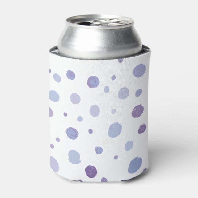 hand painted polka dots can cooler (Can Front)