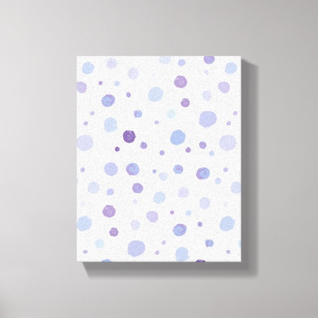 hand painted polka dots canvas print (Front)