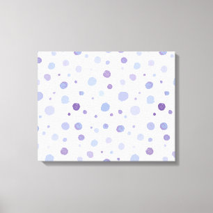 hand painted polka dots canvas print