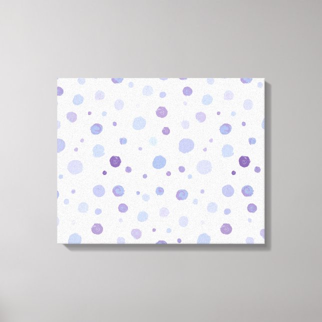 hand painted polka dots canvas print (Front)