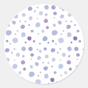 hand painted polka dots classic round sticker
