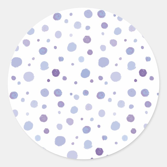 hand painted polka dots classic round sticker (Front)