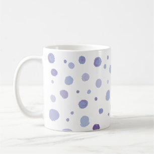 hand painted polka dots coffee mug