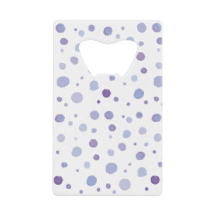 hand painted polka dots credit card bottle opener
