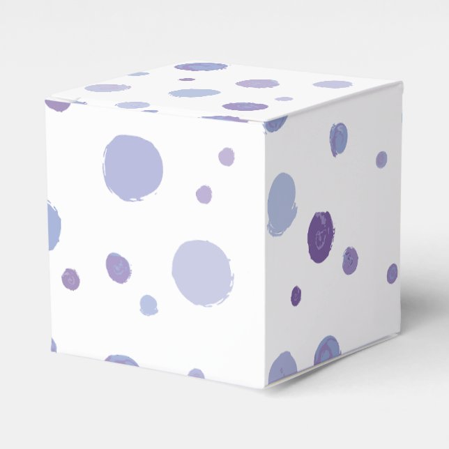 hand painted polka dots favor box (Front Side)