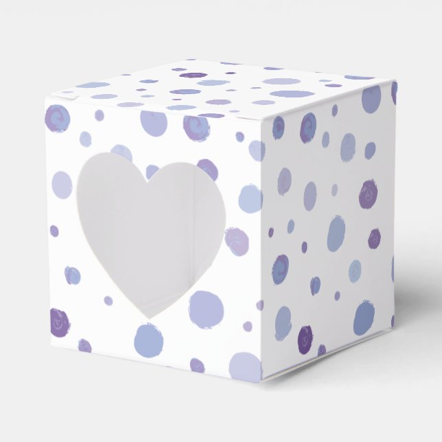 hand painted polka dots favor box (Front Side)