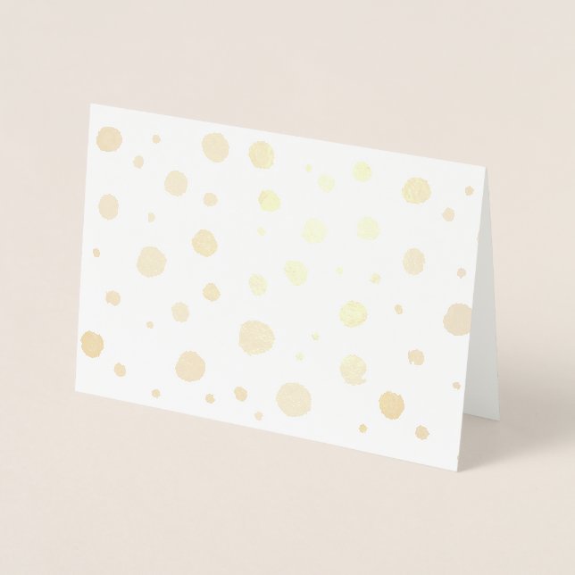 hand painted polka dots foil card (Front)